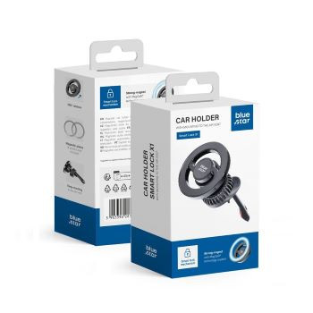 Blue Star Smart Lock X1 Mágneses Autós Tartó Szellőzőnyíláshoz (MagSafe Kompatibilis) - Fekete