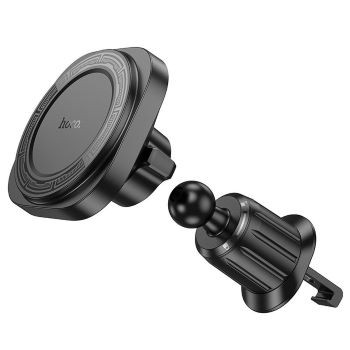 Hoco Szellőzőrácsba Illeszthető Mágneses Autós Tartó 4,5-7'' Méretű Készülékekhez (MagSafe Kompatibilis) - Fekete