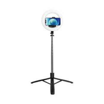 Usams ZB241 Bluetooth Tripod Selfie Állvány + Led Fény - Fekete