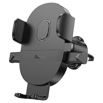 Hoco H18 Mighty One-button Szellőzőrácsra Rögzíthető Autós Tartó - Fekete