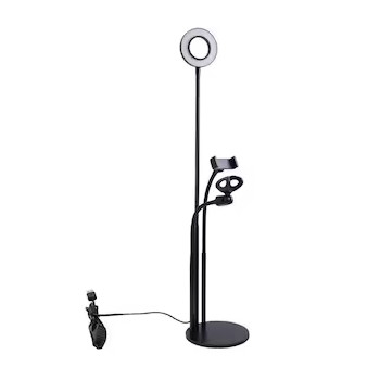 XO BGD006/LS-90-6 Tripod Selfie Állvány Led Lámpával Fekete